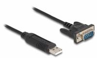Delock USB-kabel USB 2.0 USB-A stekker, VGA-stekker 9-polig 0.50 m Zwart 66461 - thumbnail