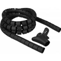 Delock 18837 spiraalslang met intrekgereedschap 2,5 m x 25 mm zwart - thumbnail