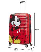 American Tourister Wavebreaker Disney Spinner Zwart, Rood Acrylonitrielbutadieenstyreen (ABS) 36 l - thumbnail