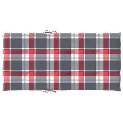 VidaXL Tuinstoelkussens 6 st 100x50x3 cm oxford stof ruitpatroon rood - thumbnail
