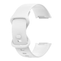 FitBit Charge 5 & 6 Sportbandje met dubbele lus - Wit - Maat: L - thumbnail