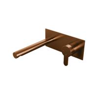 Copper Edition inbouw wastafelmengkraan, rechte uitloop, D1 model, koper geborsteld PVD - thumbnail