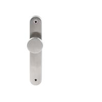 Hardbrass Knopkruk Piano op ovaal langschild blind - RVS - thumbnail