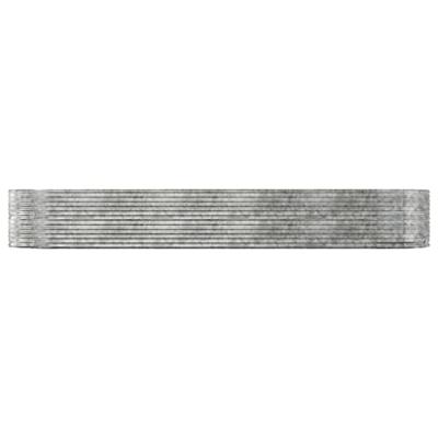 VidaXL Plantenbak 447x140x68 cm gegalvaniseerd staal zilverkleurig