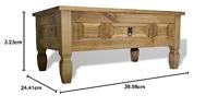 Salontafel Mexicaans grenenhout Corona-stijl 100x60x45 cm - thumbnail