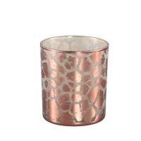 PMTD Windlicht Desiree Giraffeprint Roze 10 Cm - thumbnail