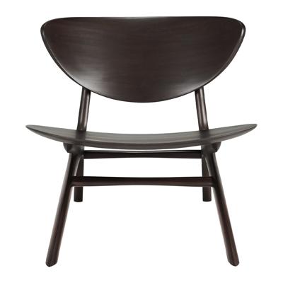 Ethnicraft Fauteuil 'Eye' Gevernist Mahoniehout, kleur Donkerbruin