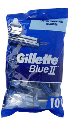 Gillette Gillette Blue II Wegwerp Scheermesjes Voor Mannen - 10 stuks Gillette Gillette Blue II Wegwerp Scheermesjes Voor Mannen - 10 stuks