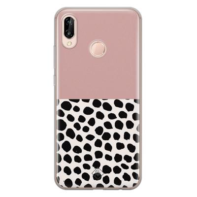 Huawei P20 Lite siliconen hoesje - Pink dots Huawei P20 Lite siliconen hoesje - Pink dots