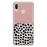 Huawei P20 Lite siliconen hoesje - Pink dots - thumbnail