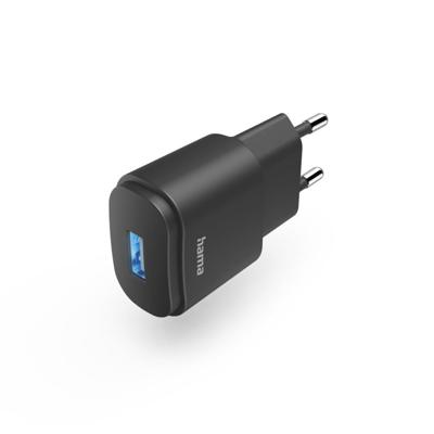 Hama USB-oplader 6.00 W 1x USB-A Zwart Binnen