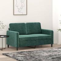 Tweezitsbank 120 cm fluweel donkergroen - thumbnail