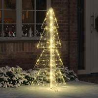 VidaXL Kerstboom met 160 led warmwit 150 cm acryl - thumbnail