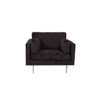Nohr Fauteuil 'Tylan' Velvet, kleur Zwart - thumbnail