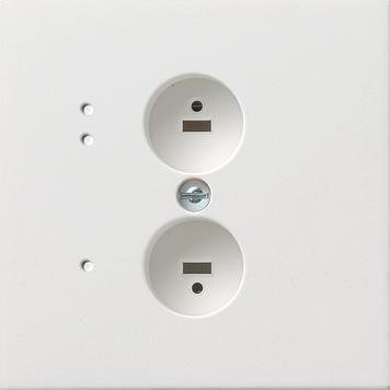 Gira F100 stereoluidsprekercontactdoos zuiverwit glanzend