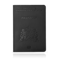 Paspoorthoes met extra opbergvakjes - Leer Zwart - thumbnail