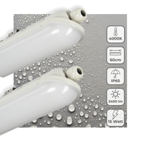 2 PACK - LED&apos;s Light Pro TL armatuur compleet 60 cm - Waterdicht - 2400 lm - thumbnail
