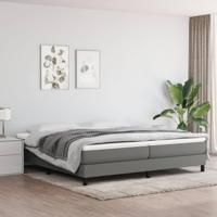 Boxspring met matras stof donkergrijs 200x200 cm - thumbnail