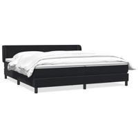 Boxspring met matrassen fluweel zwart 180x210 cm - thumbnail
