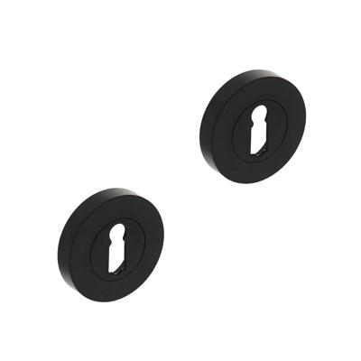 Intersteel Rozetten met sleutelgat 53x8mm mat zwart