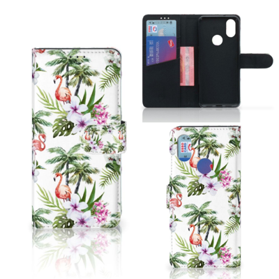 Xiaomi Mi A2 Telefoonhoesje met Pasjes Flamingo Palms