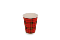 Kartonnen koffiebeker 150cc 6oz Schotse ruit scotty - thumbnail