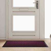 Deurmat Bordeauxrood 80 x 120 cm Teddy Stof - thumbnail