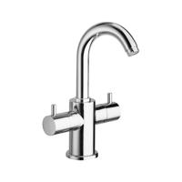 Wastafelmengkraan Sapho Airtech 2-knop Gebogen 20.6 cm Chroom - thumbnail