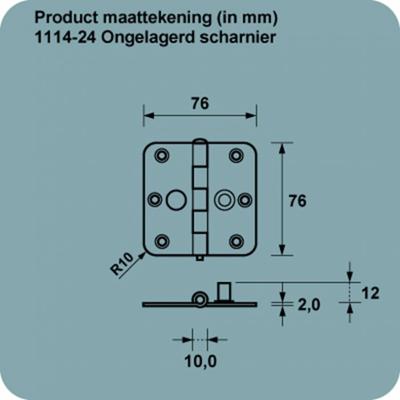 Scharnier rh vh los topcoat 76x76