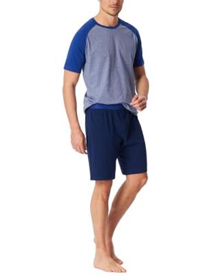Schiesser Schiesser Heren Pyjama Short royal blue 183584 48/S