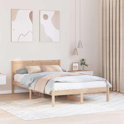 Bedframe Bruin 120 x 200 cm Massief grenenhout
