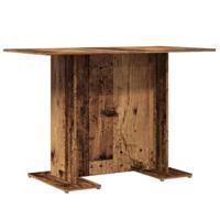 Eettafel 110x60x75 cm bewerkt hout oud houtkleurig - thumbnail