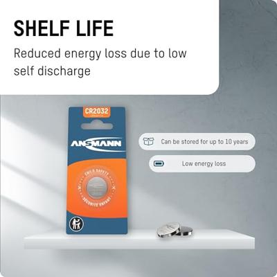 Ansmann knoopcel lithium coin cell cr2032, 3v - thumbnail