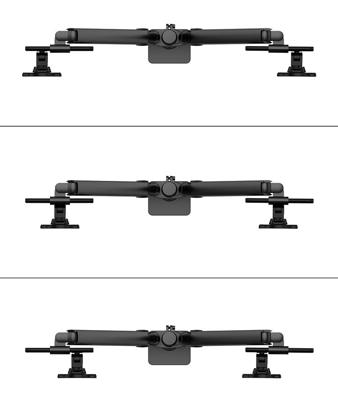 Neomounts DS65S-950BL2 Monitor-tafelbeugel 61 cm (24) - 86,4 cm (34) Zwart In hoogte verstelbaar, Kantelbaar, Zwenkbaar, Roteerbaar