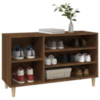 Schoenenkast 102x36x60 cm bewerkt hout bruineikenkleurig - thumbnail