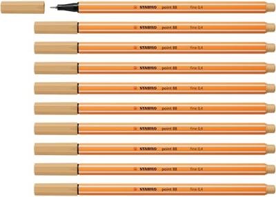 Fineliner stabilo point 88/88 f licht oker | 10 stuks Fineliner stabilo point 88/88 f licht oker | 10 stuks