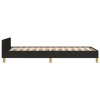 Bedframe met hoofdeinde zonder matras 80x200 cm stof zwart - thumbnail