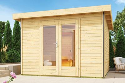 Karibu | Mainburg 1 Sauna Set A | Kachel 9 kW Externe Bediening