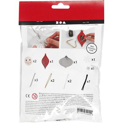 Creativ Company Creative mini kit, uitgestanste figuren voor het maken van hangende decoraties, 1 set