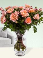 Boeket rode rozen in hartvorm met eucalyptus - Red Naomi - thumbnail