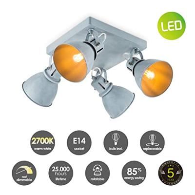 Home sweet home fama 4L LED opbouwspot Ø 23 cm grijs Home sweet home fama 4L LED opbouwspot Ø 23 cm grijs