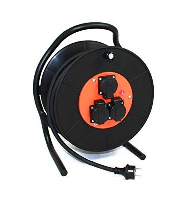 QwattPro kabelhaspel EZ Winder RA 25m 3G2,5 H07RN-F zwart - 1211004 - 1211004