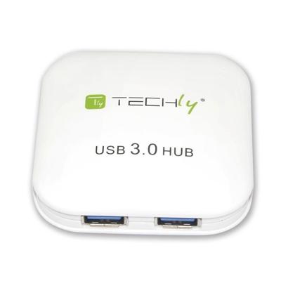 TECHly IUSB3-HUB4-WH 1+4 poort 3.2 Gen 1-hub (USB 3.0) wit