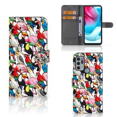 Motorola Moto G60s | Telefoonhoesje | Met pasjeshouder | Birds