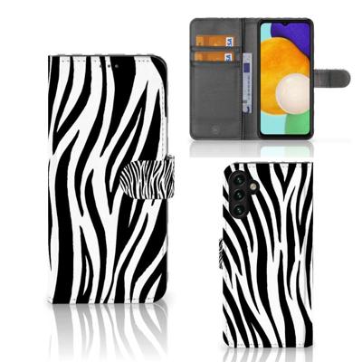 Samsung Galaxy A04s | Samsung Galaxy A13 5G | Telefoonhoesje | Met pasjeshouder | Zebra Samsung Galaxy A04s | Samsung Galaxy A13 5G | Telefoonhoesje | Met pasjeshouder | Zebra