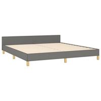 Bedframe zonder matras stof donkergrijs 160x200 cm - thumbnail