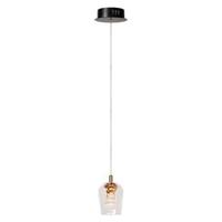 Lucide BERLIANE - Hanglamp - Ø 12 cm - LED Dimb. - 1x4W 2700K - Met vervangbare LED-module - Transparant | Essential - thumbnail