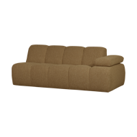 Woood Mojo 2-zits bank arm rechts bouclé Geel/Bruin Melange - thumbnail