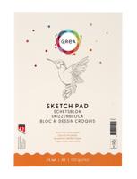 Schetsblok qrea a5 24vel 120gr gelijmd | 5 stuks - thumbnail
