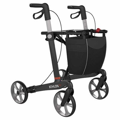 Rollator Athlon - Carbon rollator (5,5 kg) | Rehasense | Lichtgewicht | Zwart / Carbon kleur | CRBKL600